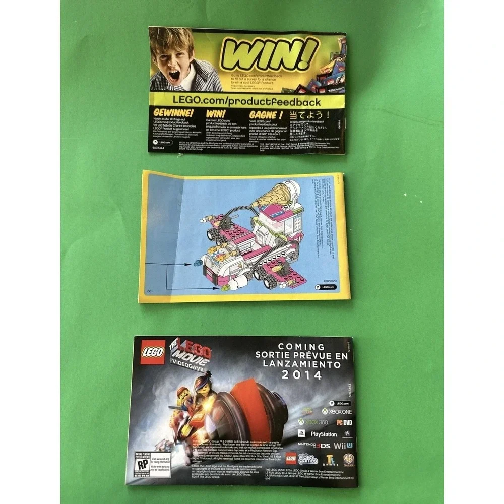 LEGO The LEGO Movie 70804 Ice‎ Cream Machine Instruction Booklets Set 3 2014